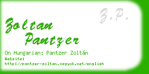 zoltan pantzer business card